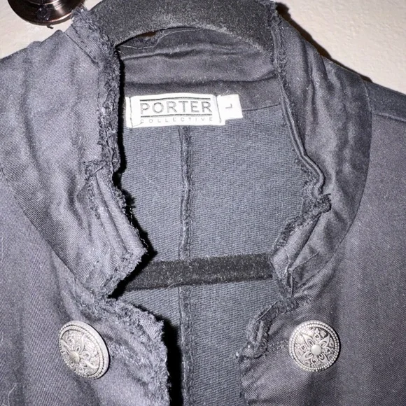 Porter Collective Alchemy Women's Black Military Style jacket size Large - Picture 2 of 3